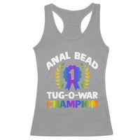 Anal Bead Tug O War Champion Funny Offensive Racerback Tank Top Inappropriate Adult Humor Rainbow - Wonder Print Shop