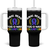 Anal Bead Tug O War Champion Funny Offensive Tumbler With Handle Inappropriate Adult Humor Rainbow - Wonder Print Shop