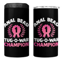 Anal Bead Tug O War Champion Funny Offensive 4 in 1 Can Cooler Tumbler Inappropriate Adult Humor Pink - Wonder Print Shop