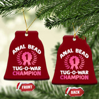 Anal Bead Tug O War Champion Funny Offensive Ceramic Ornament Inappropriate Adult Humor Pink - Wonder Print Shop