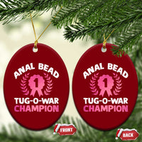 Anal Bead Tug O War Champion Funny Offensive Ceramic Ornament Inappropriate Adult Humor Pink - Wonder Print Shop