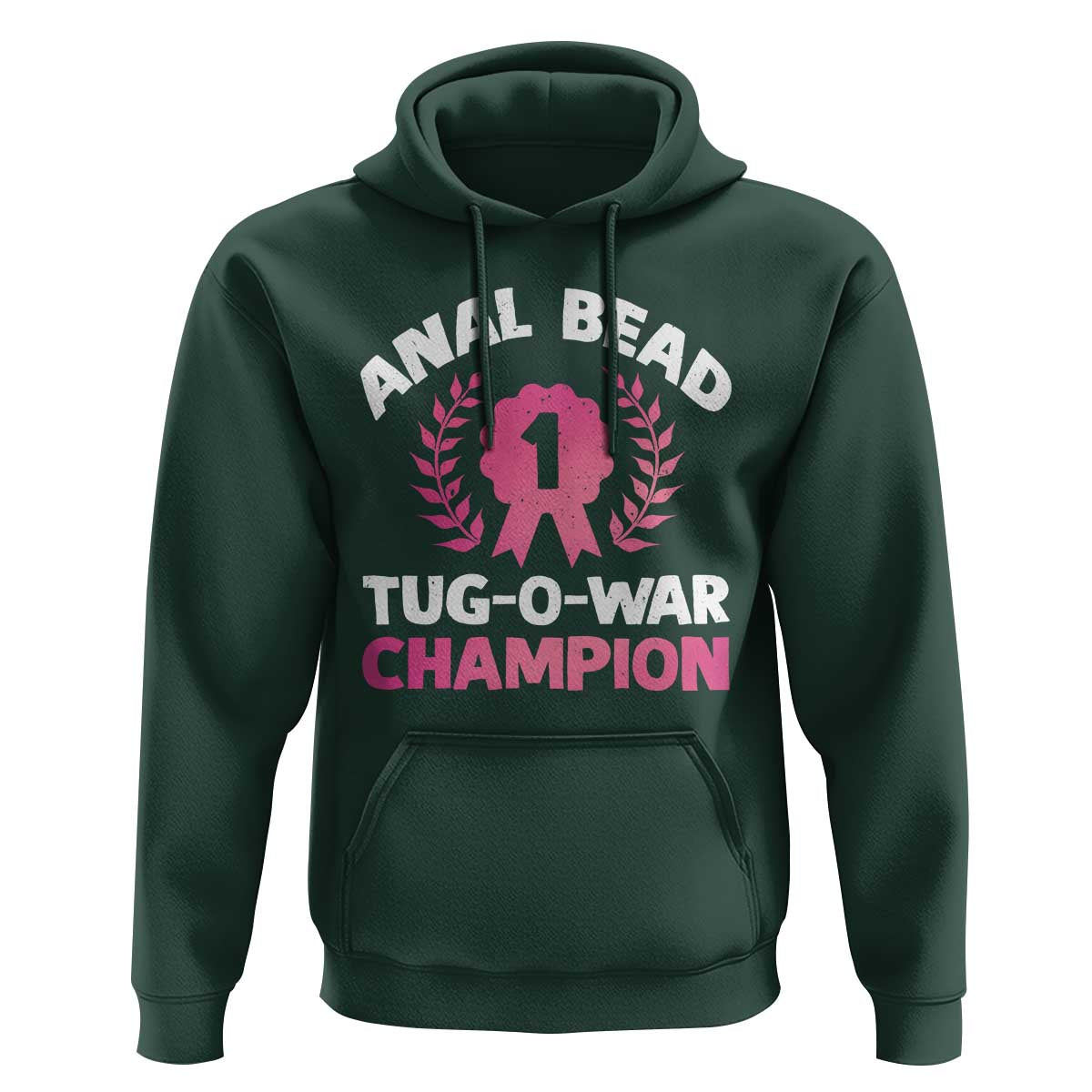 Anal Bead Tug O War Champion Funny Offensive Hoodie Inappropriate Adult Humor Pink - Wonder Print Shop