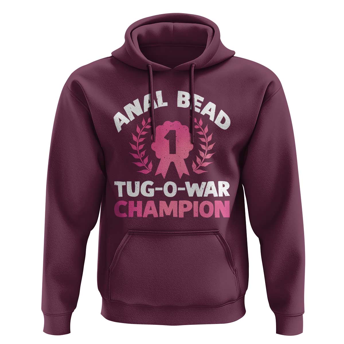 Anal Bead Tug O War Champion Funny Offensive Hoodie Inappropriate Adult Humor Pink - Wonder Print Shop