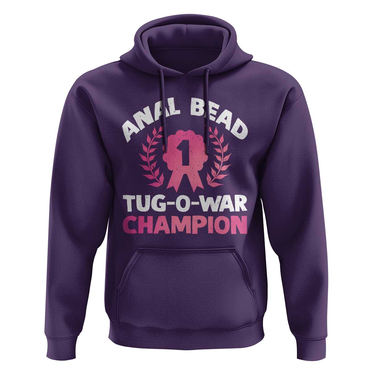 Anal Bead Tug O War Champion Funny Offensive Hoodie Inappropriate Adult Humor Pink - Wonder Print Shop