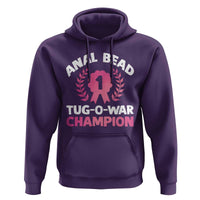 Anal Bead Tug O War Champion Funny Offensive Hoodie Inappropriate Adult Humor Pink - Wonder Print Shop
