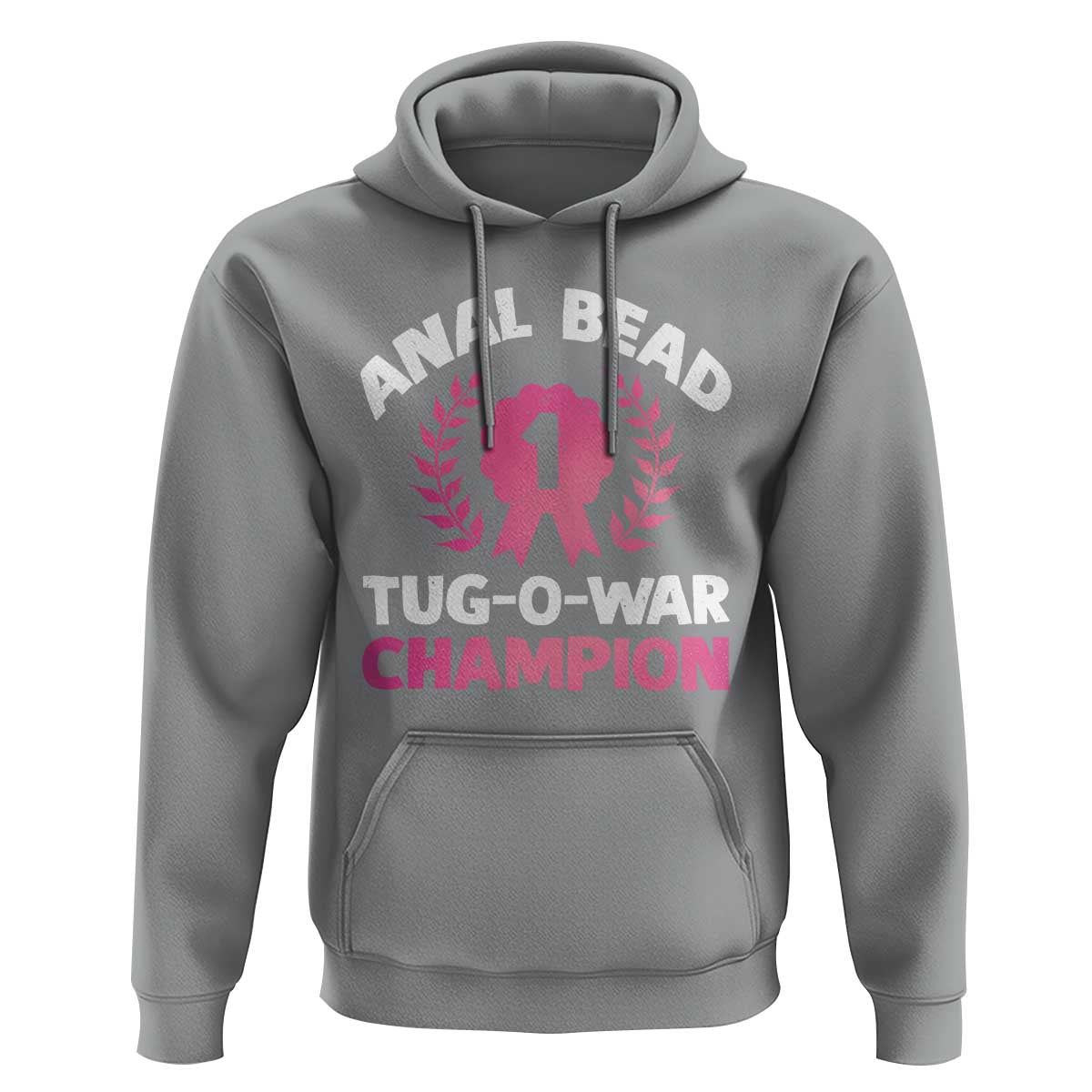 Anal Bead Tug O War Champion Funny Offensive Hoodie Inappropriate Adult Humor Pink - Wonder Print Shop