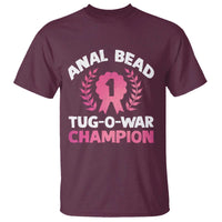 Anal Bead Tug O War Champion Funny Offensive T Shirt Inappropriate Adult Humor Pink - Wonder Print Shop