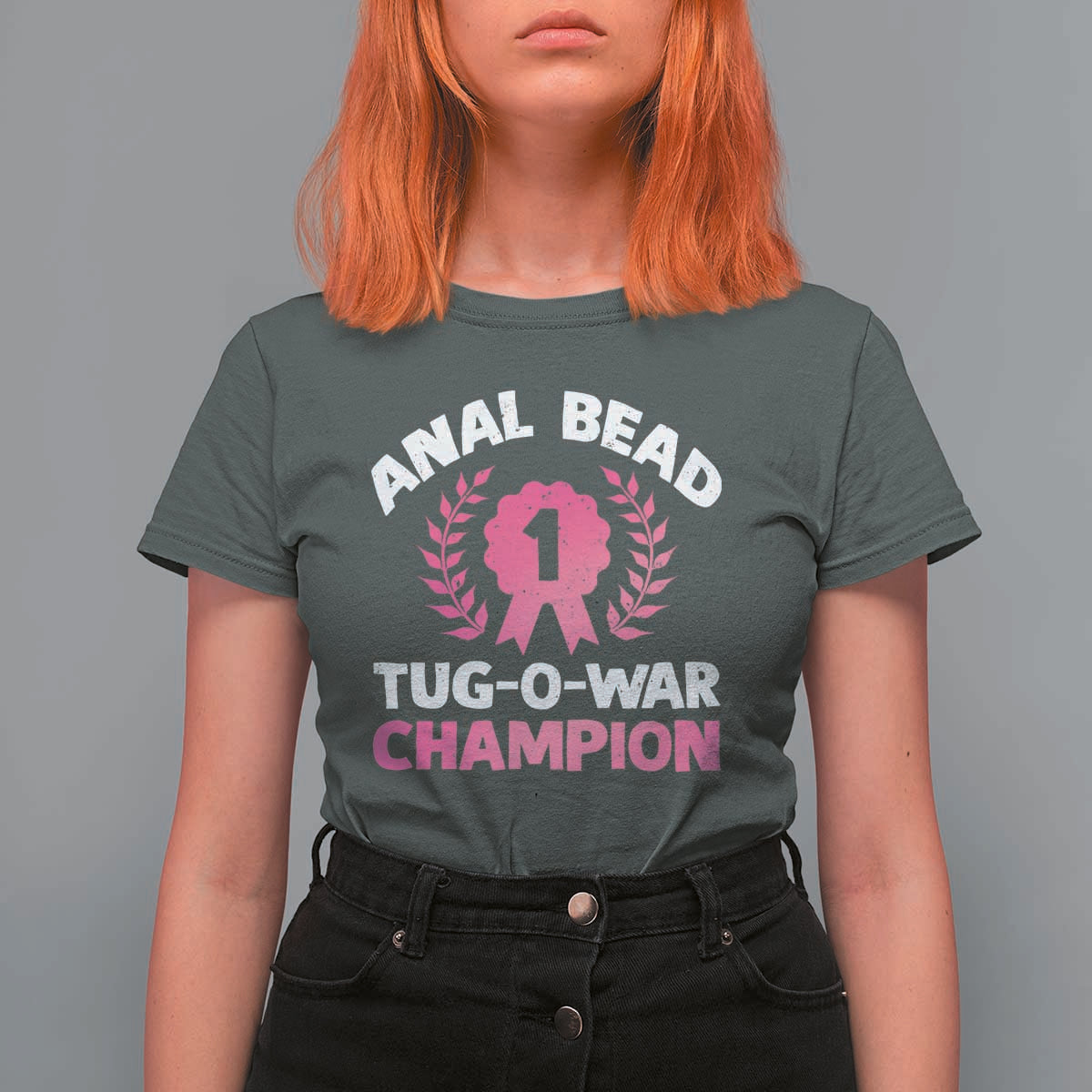 Anal Bead Tug O War Champion Funny Offensive T Shirt For Women Inappropriate Adult Humor Pink - Wonder Print Shop