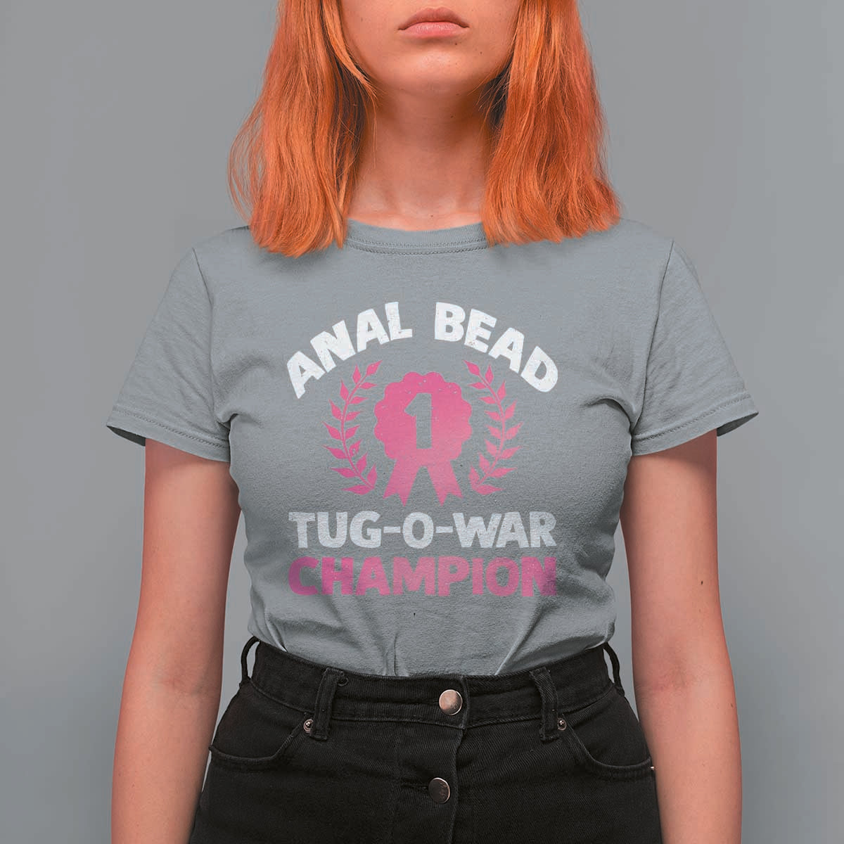 Anal Bead Tug O War Champion Funny Offensive T Shirt For Women Inappropriate Adult Humor Pink - Wonder Print Shop