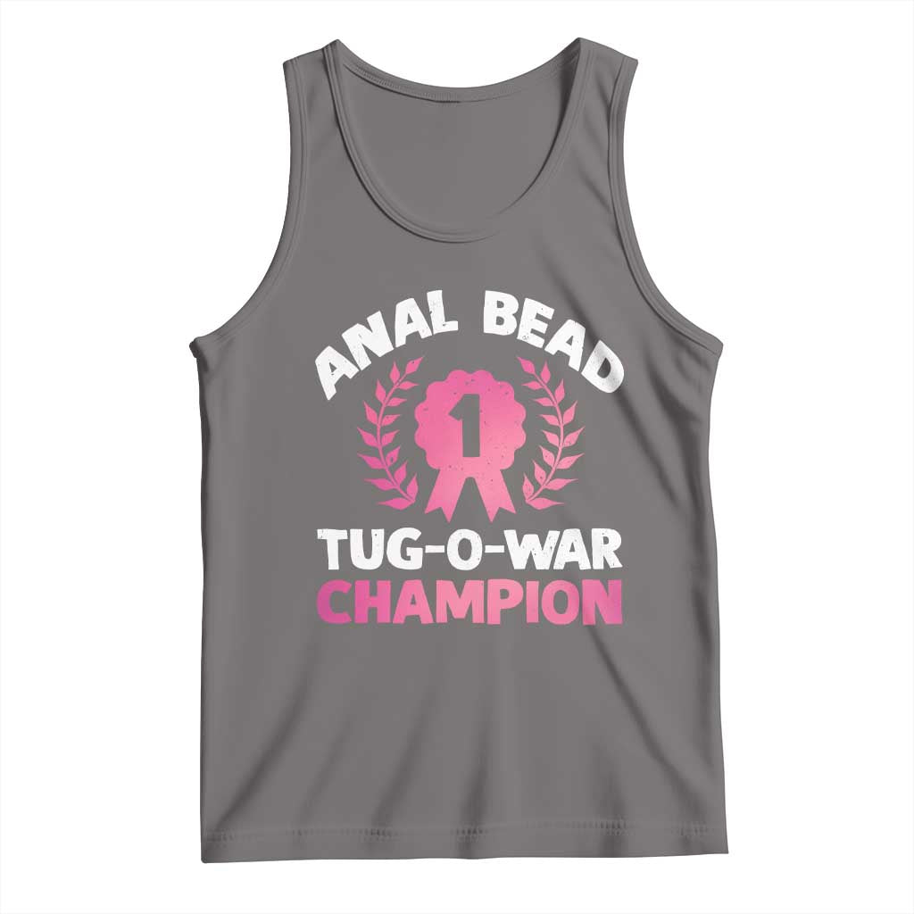 Anal Bead Tug O War Champion Funny Offensive Tank Top Inappropriate Adult Humor Pink - Wonder Print Shop