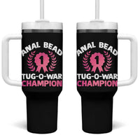 Anal Bead Tug O War Champion Funny Offensive Tumbler With Handle Inappropriate Adult Humor Pink - Wonder Print Shop