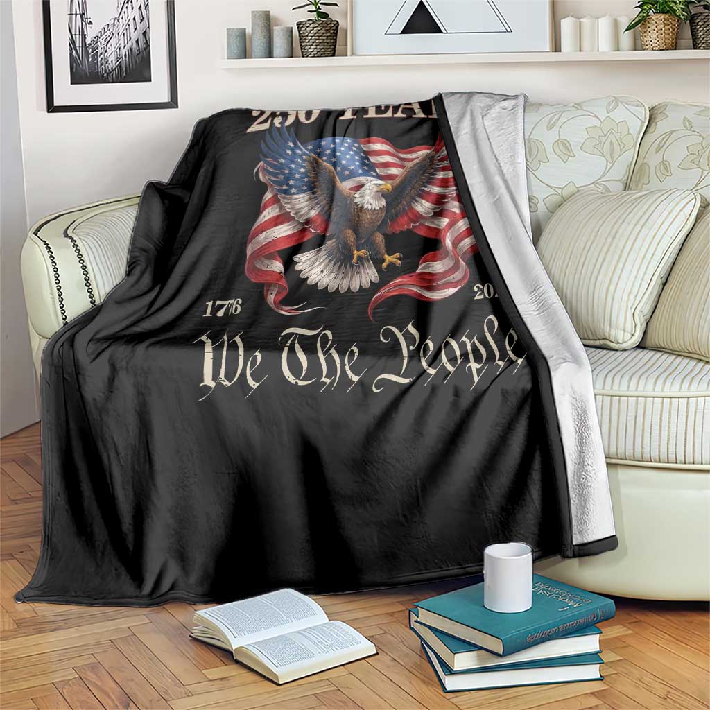 250 Years of Liberty American Semiquincentennial Throw Blanket We The People Patriotic Eagle Heritage 1776 2026