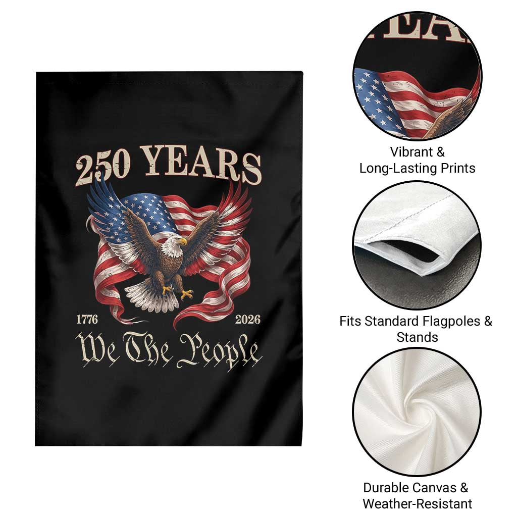 250 Years of Liberty American Semiquincentennial Garden Flag We The People Patriotic Eagle Heritage 1776 2026