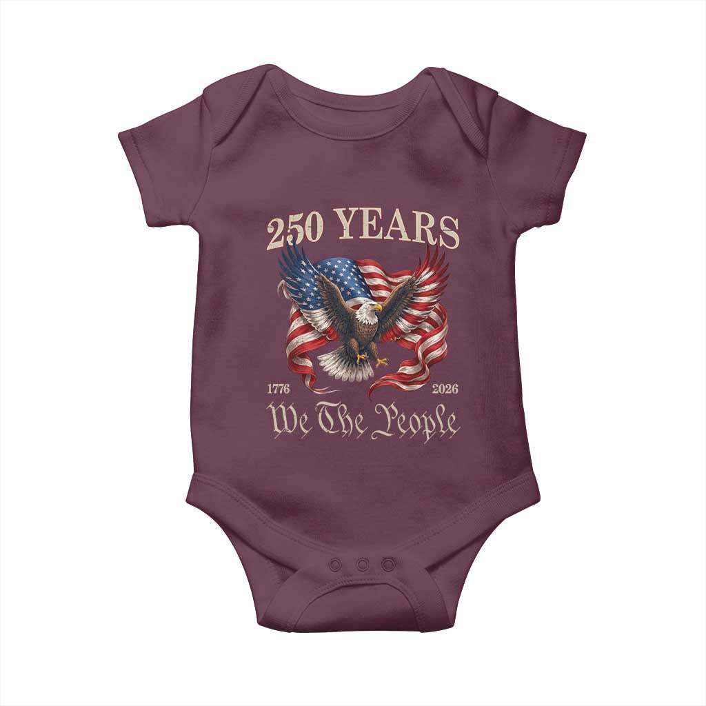250 Years of Liberty American Semiquincentennial Baby Onesie We The People Patriotic Eagle Heritage 1776 2026