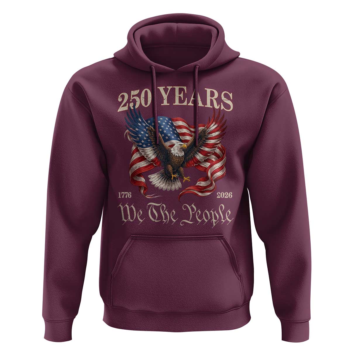 250 Years of Liberty American Semiquincentennial Hoodie We The People Patriotic Eagle Heritage 1776 2026