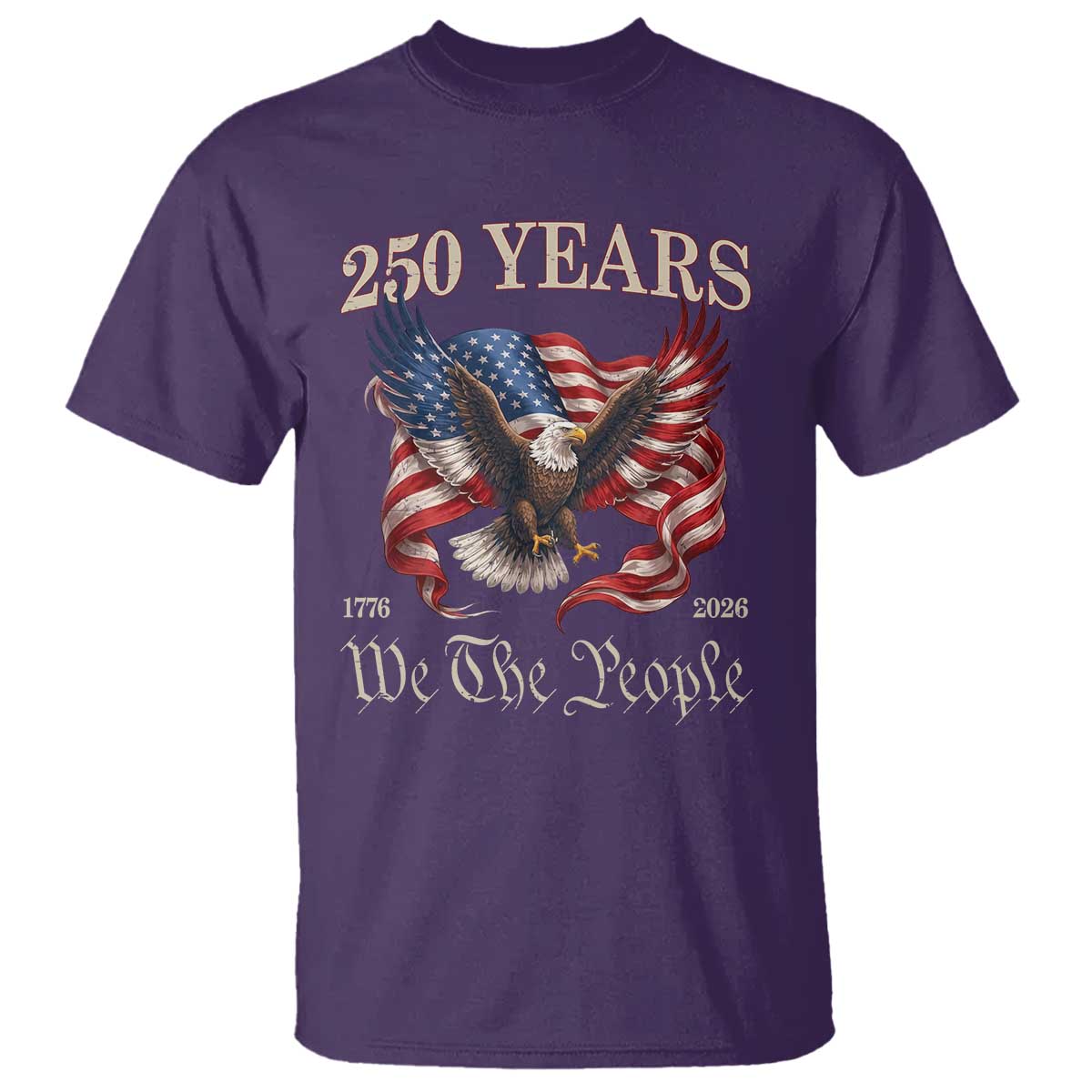250 Years of Liberty American Semiquincentennial T Shirt We The People Patriotic Eagle Heritage 1776 2026