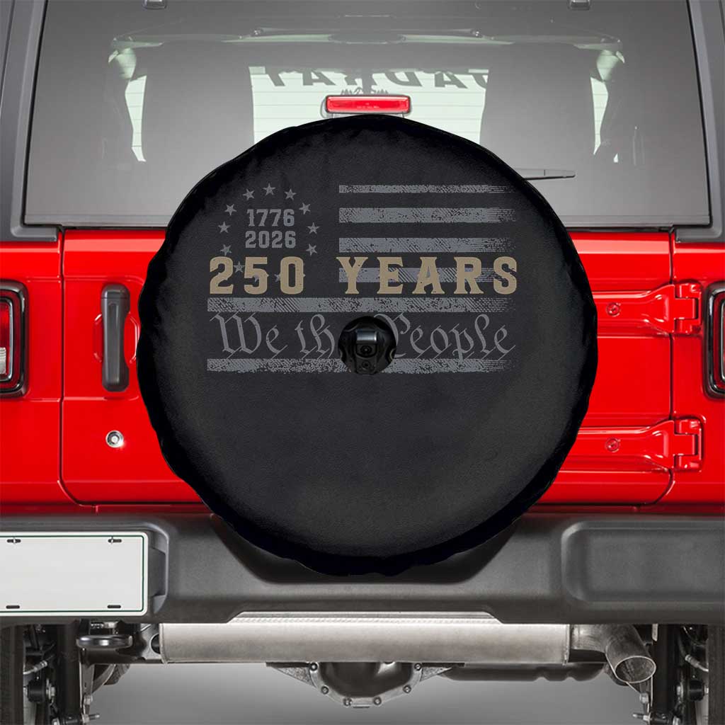 250 Years of Freedom American Flag Vintage Spare Tire Cover 1776-2026 We The People Patriotic Heritage