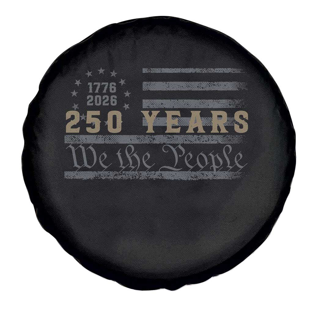 250 Years of Freedom American Flag Vintage Spare Tire Cover 1776-2026 We The People Patriotic Heritage