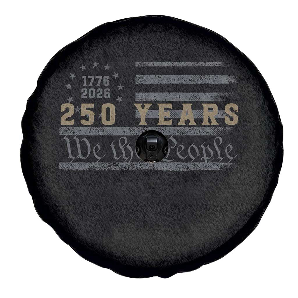 250 Years of Freedom American Flag Vintage Spare Tire Cover 1776-2026 We The People Patriotic Heritage