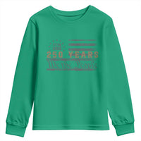 250 Years of Freedom American Flag Vintage Youth Sweatshirt 1776-2026 We The People Patriotic Heritage