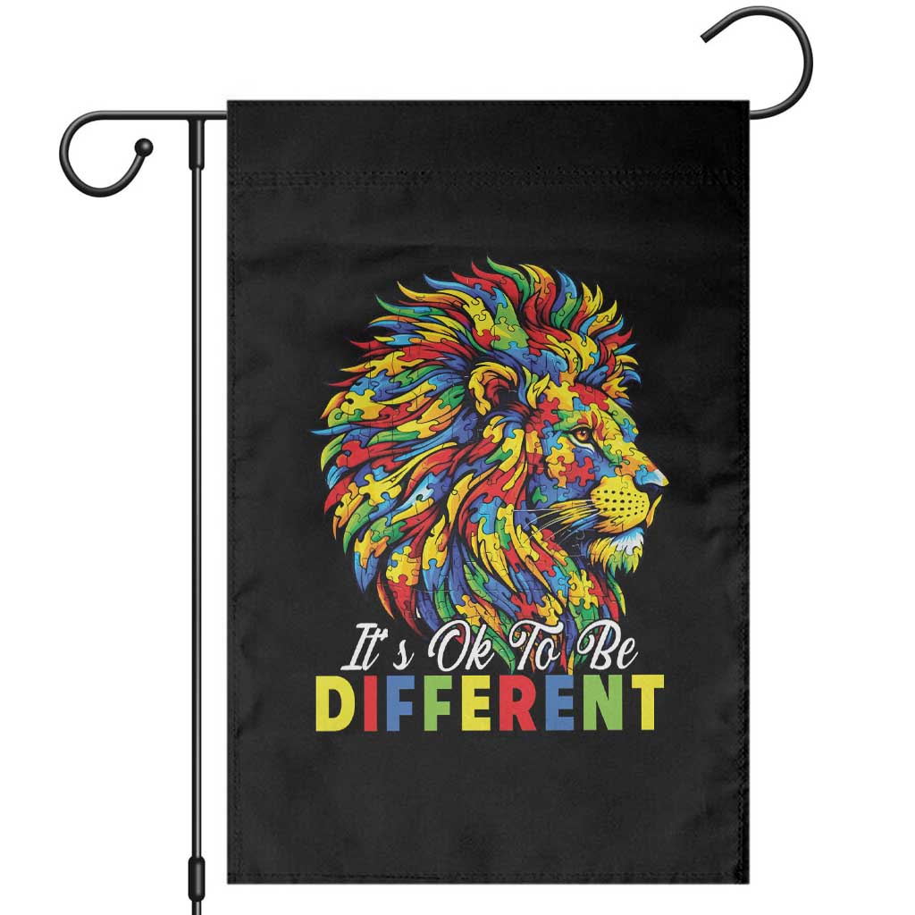 Colorful Autism Acceptance Lion Garden Flag It Is Ok To Be Different Courageous Neurodiversity Support