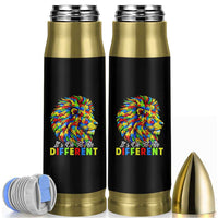Colorful Autism Acceptance Lion Bullet Tumbler It Is Ok To Be Different Courageous Neurodiversity Support