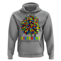 Colorful Autism Acceptance Lion Hoodie It Is Ok To Be Different Courageous Neurodiversity Support