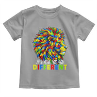 Colorful Autism Acceptance Lion Toddler T Shirt It Is Ok To Be Different Courageous Neurodiversity Support