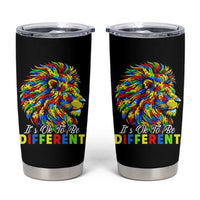 Colorful Autism Acceptance Lion Tumbler Cup It Is Ok To Be Different Courageous Neurodiversity Support
