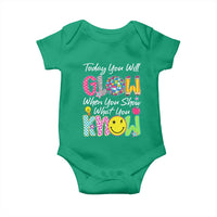 Motivational Test Day Glow Baby Onesie Today You Will Glow When You Show What You Know