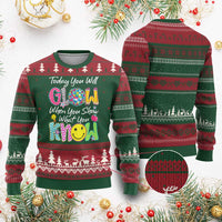 Motivational Test Day Glow Ugly Christmas Sweater Today You Will Glow When You Show What You Know