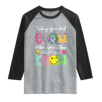 Motivational Test Day Glow Raglan Shirt Today You Will Glow When You Show What You Know