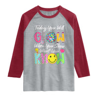 Motivational Test Day Glow Raglan Shirt Today You Will Glow When You Show What You Know