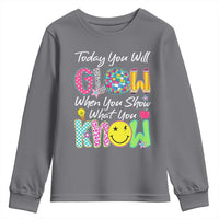 Motivational Test Day Glow Youth Sweatshirt Today You Will Glow When You Show What You Know