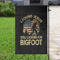 I Found Jesus Still Looking for Bigfoot Patriotic Garden Flag American Flag Christian Religious Sasquatch Vintage