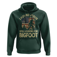 I Found Jesus Still Looking for Bigfoot Patriotic Hoodie American Flag Christian Religious Sasquatch Vintage