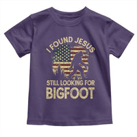 I Found Jesus Still Looking for Bigfoot Patriotic Toddler T Shirt American Flag Christian Religious Sasquatch Vintage