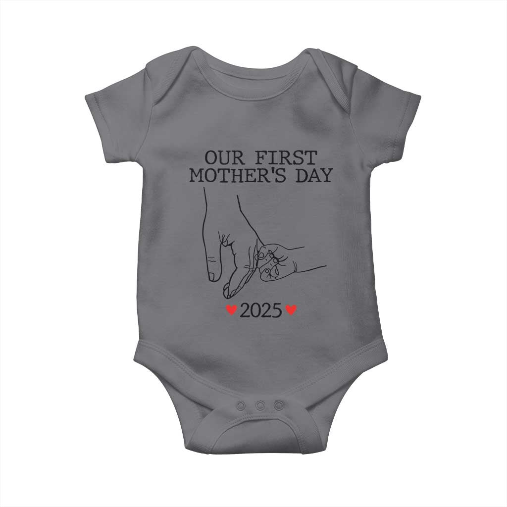 New Mom Est. 2025 Baby Onesie First Mother’s Day Matching Gift Light