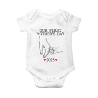 New Mom Est. 2025 Baby Onesie First Mother’s Day Matching Gift Light