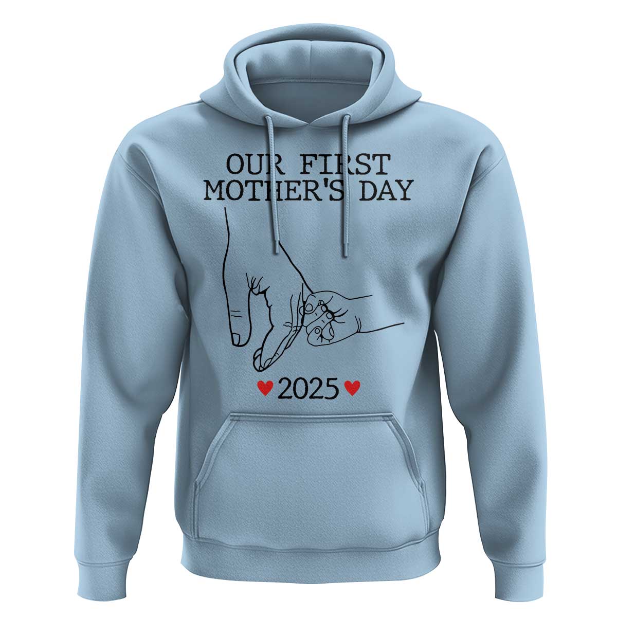 New Mom Est. 2025 Hoodie First Mother’s Day Matching Gift Light