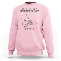 New Mom Est. 2025 Sweatshirt First Mother’s Day Matching Gift Light