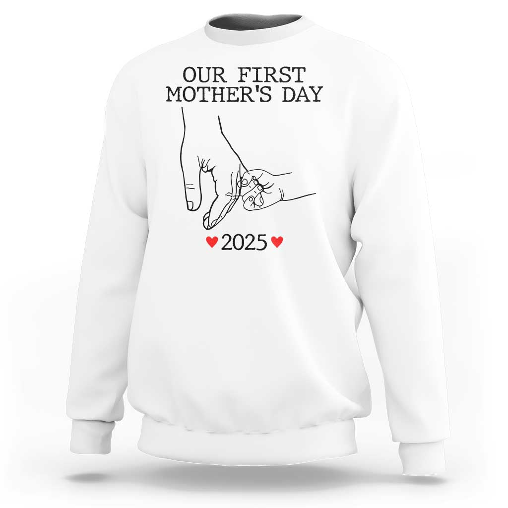 New Mom Est. 2025 Sweatshirt First Mother’s Day Matching Gift Light