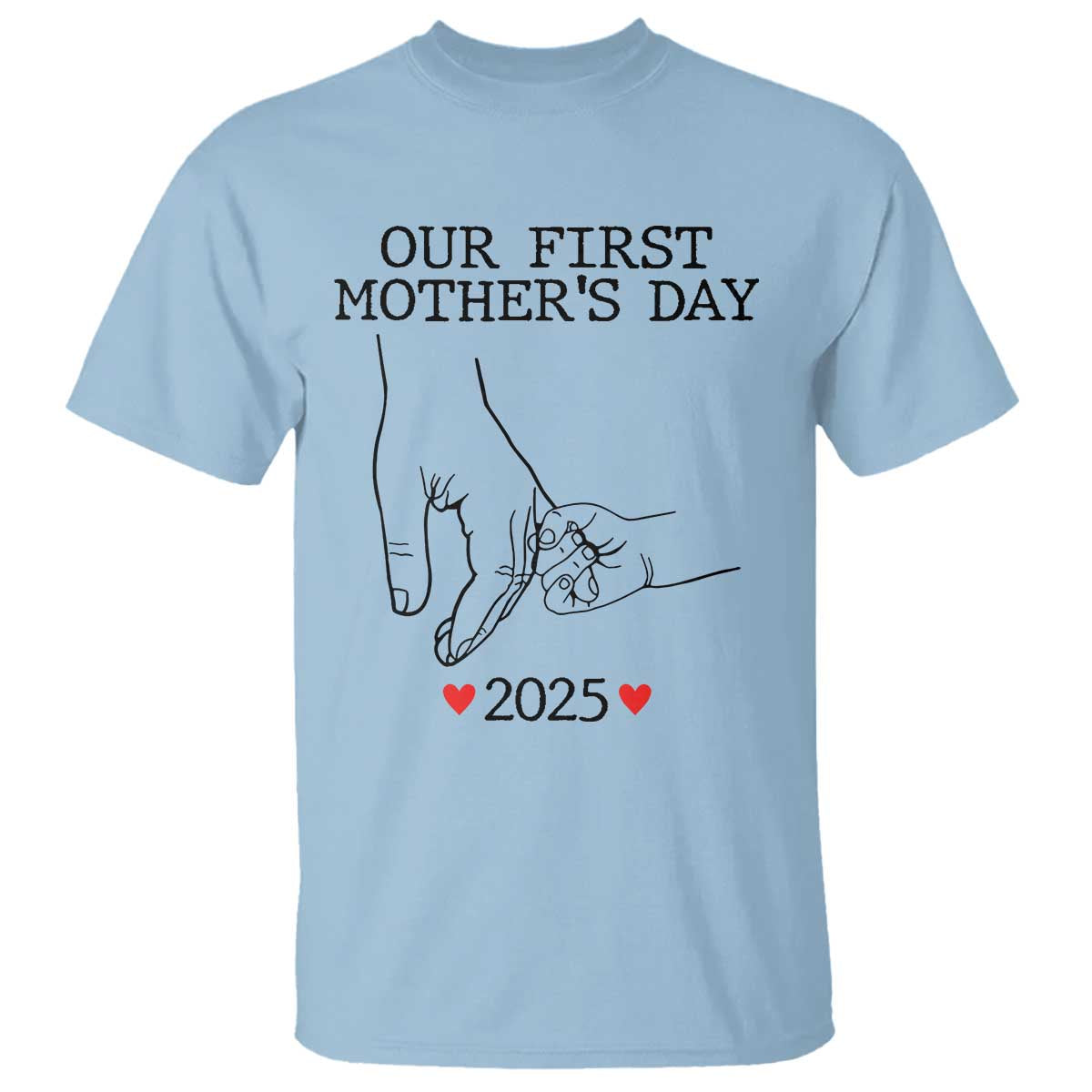 New Mom Est. 2025 T Shirt First Mother’s Day Matching Gift Light