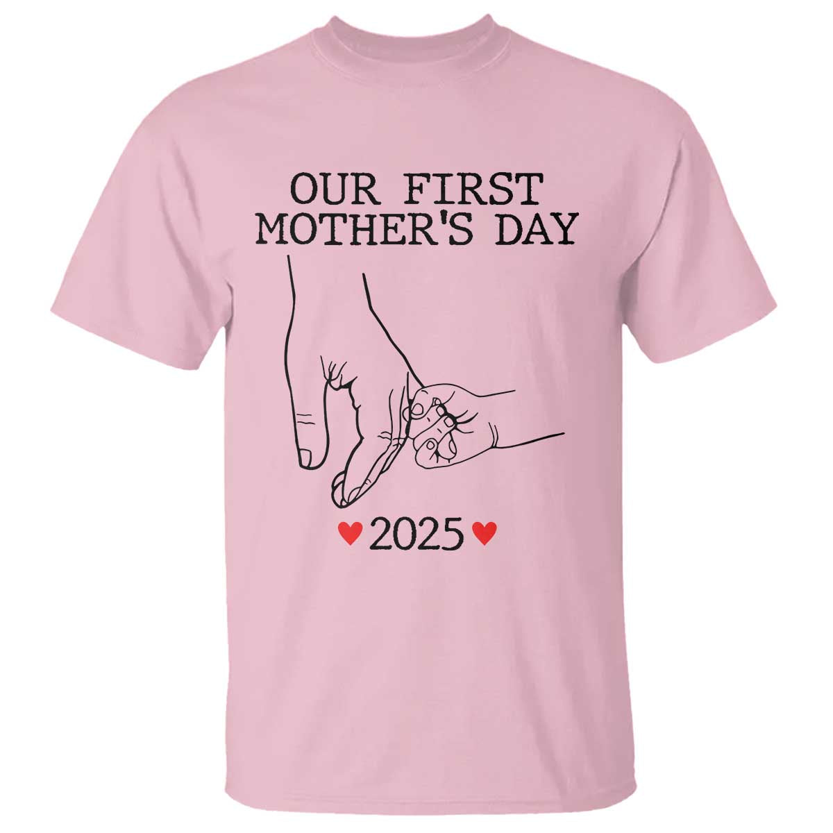 New Mom Est. 2025 T Shirt First Mother’s Day Matching Gift Light