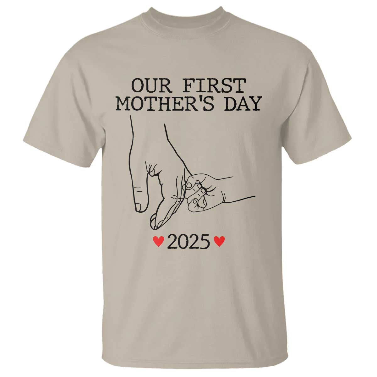 New Mom Est. 2025 T Shirt First Mother’s Day Matching Gift Light