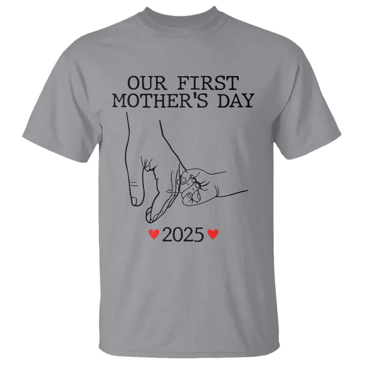 New Mom Est. 2025 T Shirt First Mother’s Day Matching Gift Light