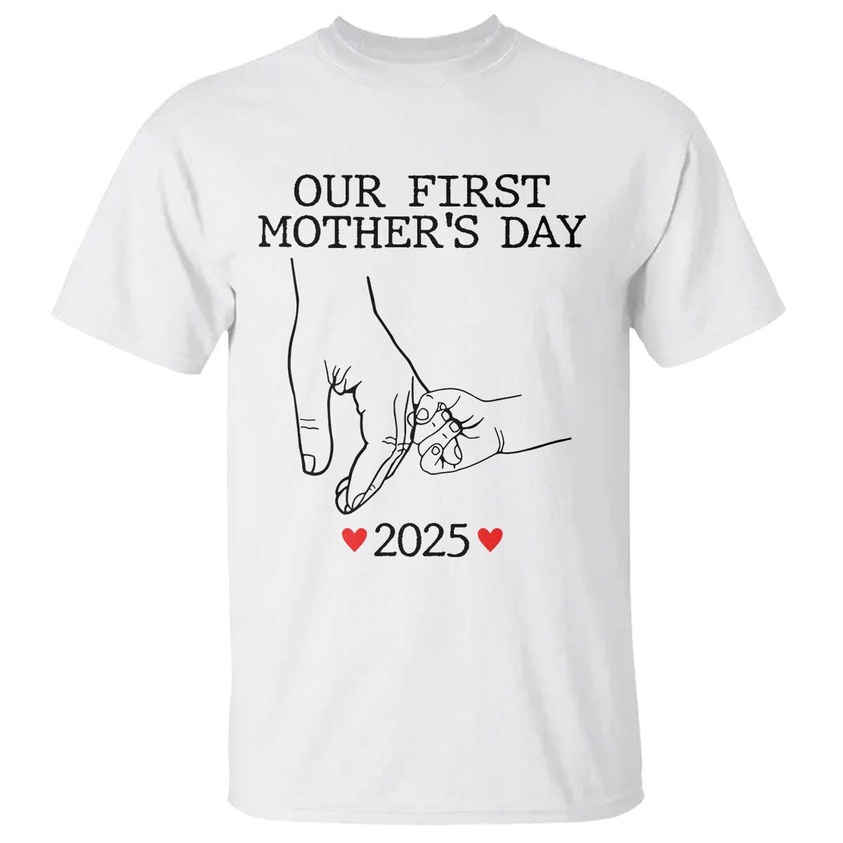 New Mom Est. 2025 T Shirt First Mother’s Day Matching Gift Light