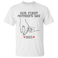 New Mom Est. 2025 T Shirt First Mother’s Day Matching Gift Light