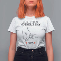 New Mom Est. 2025 T Shirt For Women First Mother’s Day Matching Gift Light