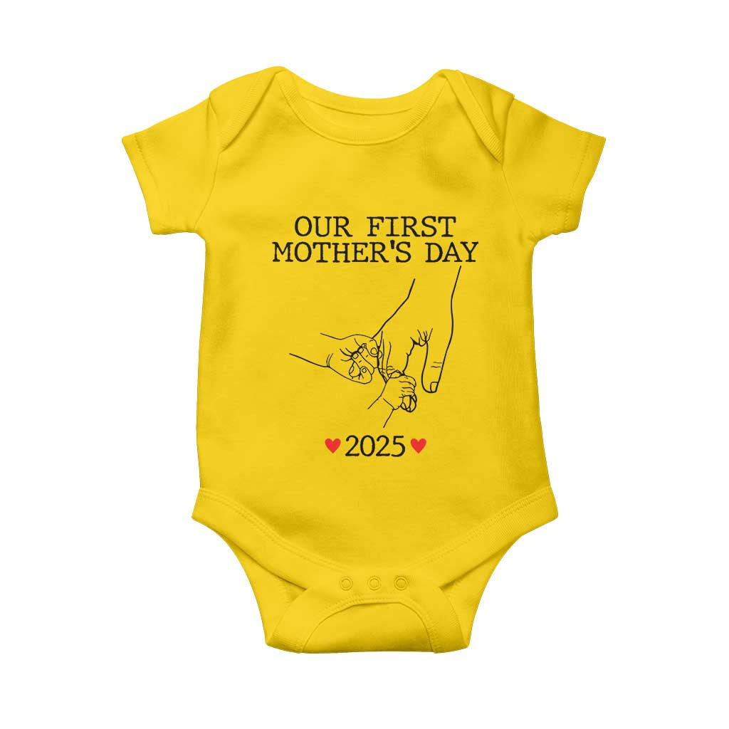 New Mom of Twins Est. 2025 Baby Onesie First Mother’s Day Matching Gift Light
